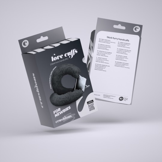 MENOTTES DE PELUCHE LOVE CUFFS CRUSHIOUS NOIRES
