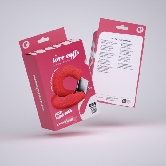 ALGEMAS DE PELUCHE LOVE CUFFS CRUSHIOUS VERMELHAS