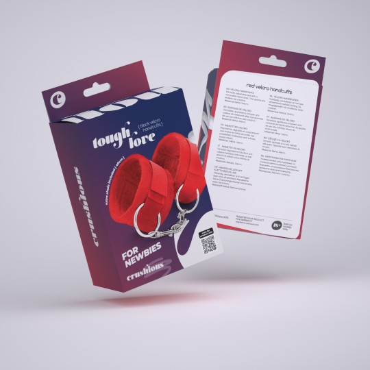 DURO AMORE CRUSHIOUS ROSSO VELCRO POLSINI