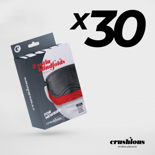CONFEZIONE DA 30 2 BLACK &amp; RED CRUSHIOUS SATIN VENDITE