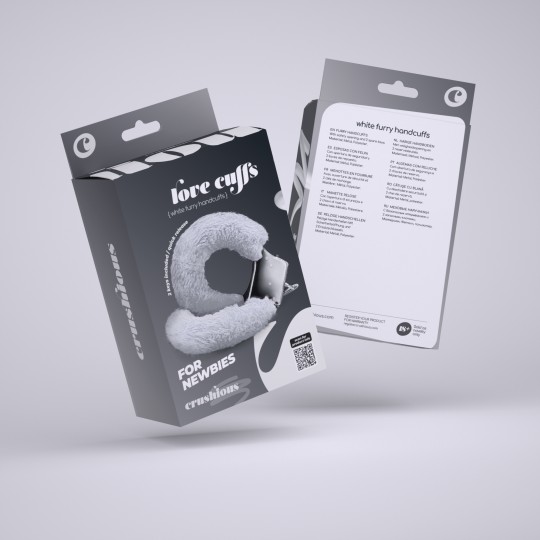 PACK OF 30 LOVE CUFFS FURRY HANDCUFFS CRUSHIOUS WHITE