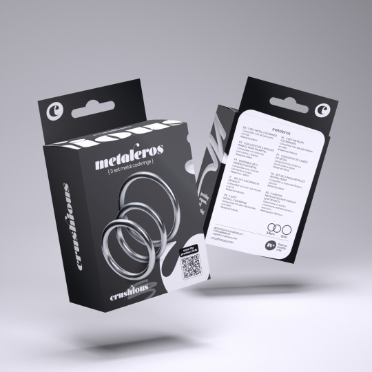 PACK OF 24 CRUSHIOUS METALEROS 3 METAL COCKRING SET