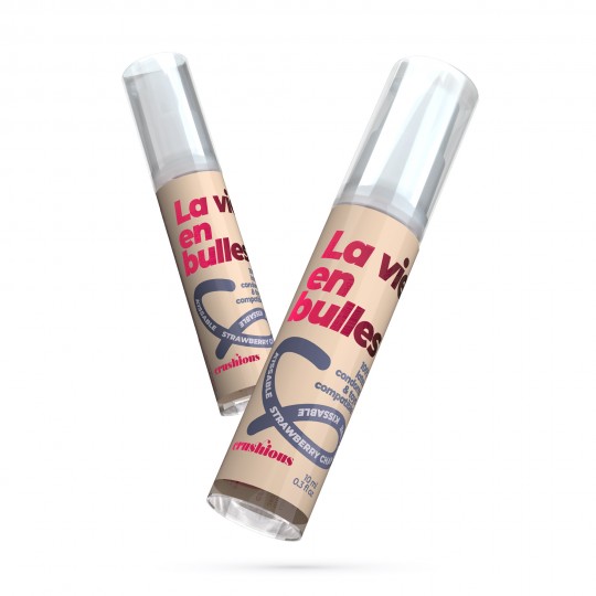 GEL LUBRICANTE STEAL MY KISSES DE SABOR FRESA Y CHAMPÁN CRUSHIOUS 10ML
