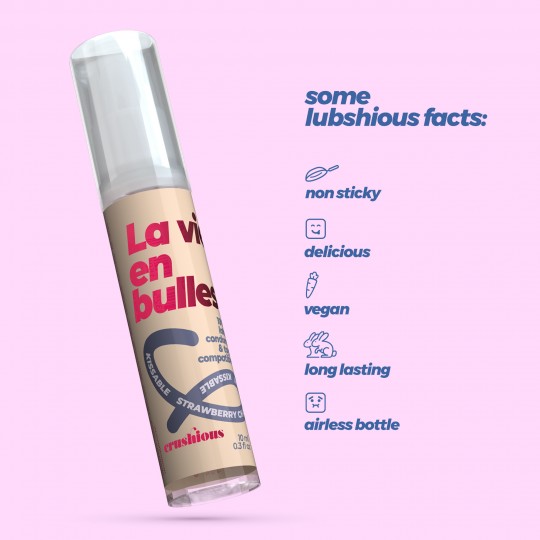 JELLY LUBRIFICANTE LUBSHIOUS AL GUSTO CHAMPAGNE ALLA FRAGOLA CRUSHIOUS 10ML