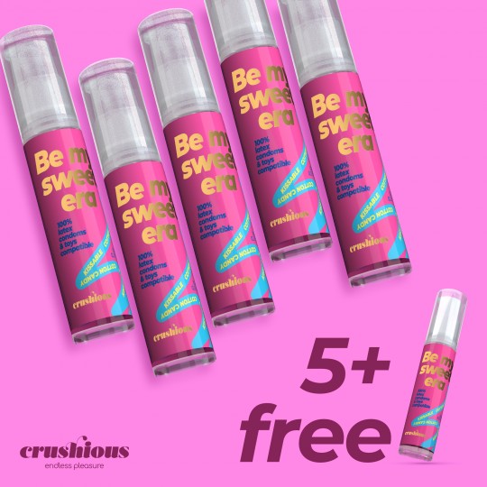 5 + 1 FREE CRUSHIOUS STEAL MY KISSES COTTON CANDY FLAVOUR LUBRICANT GEL 10ML