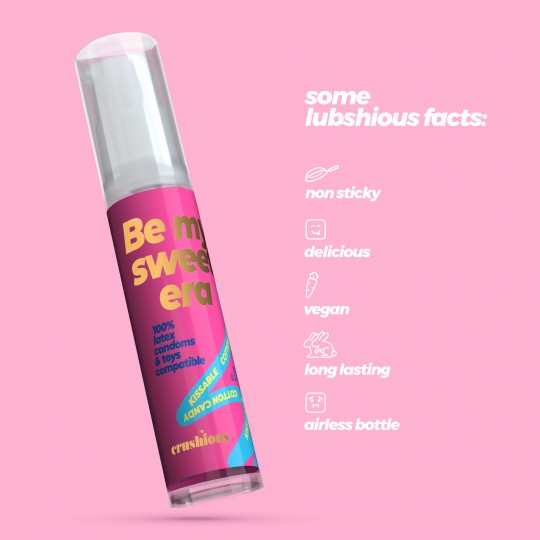GEL LUBRIFICANTE STEAL MY KISSES COM SABOR A ALGODÃO DOCE CRUSHIOUS 10ML