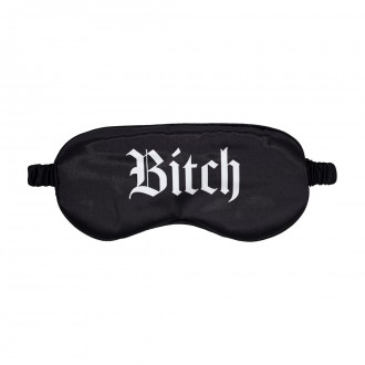 BITCH - PRINTED SATIN MASK - BLACK