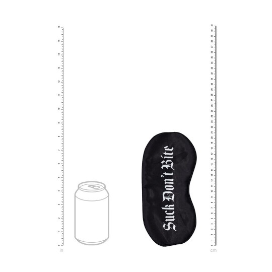 MASQUE DE NUIT SUCK DON'T BITE PRINTED SATIN NOIRE OUCH!