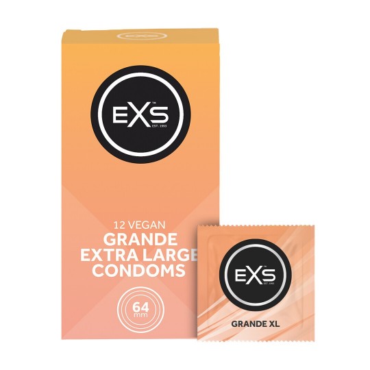EXS GRANDE - EXTRA LARGE CONDOMS - 12 PIECES