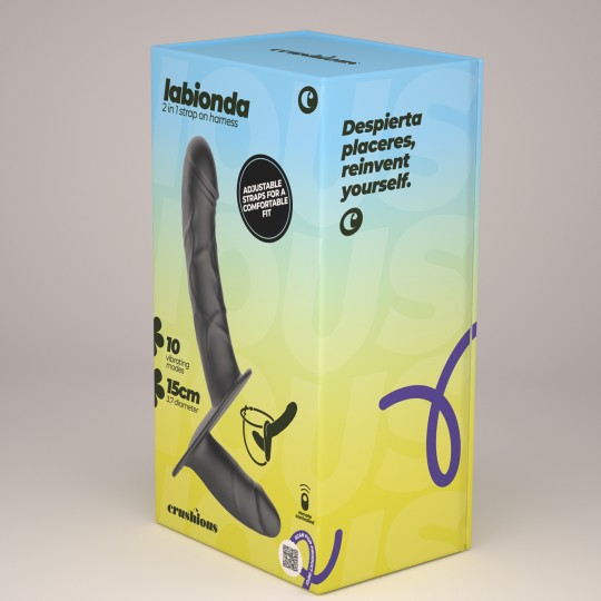 CRUSHIOUS LABIONDA DOUBLE HARNESS WITH REMOTE CONTROL