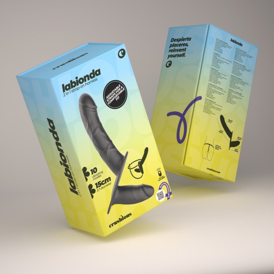 CRUSHIOUS LABIONDA DOUBLE HARNESS WITH REMOTE CONTROL