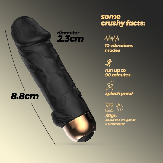 MINI VIBRADOR BALA REALISTA WEENIE PRETO CRUSHIOUS