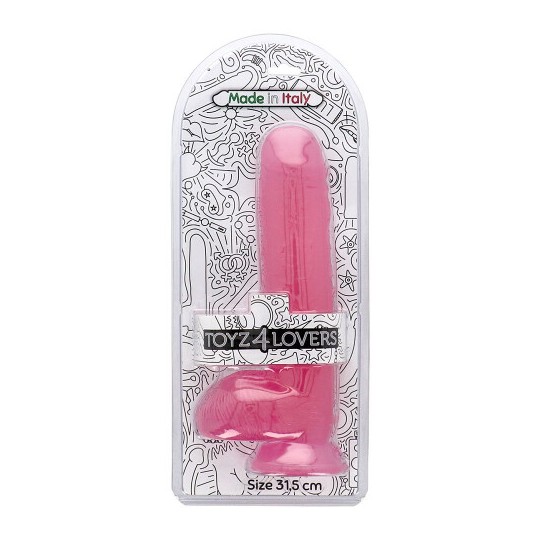 BRUTO TRANSPARENT PINK DILDO