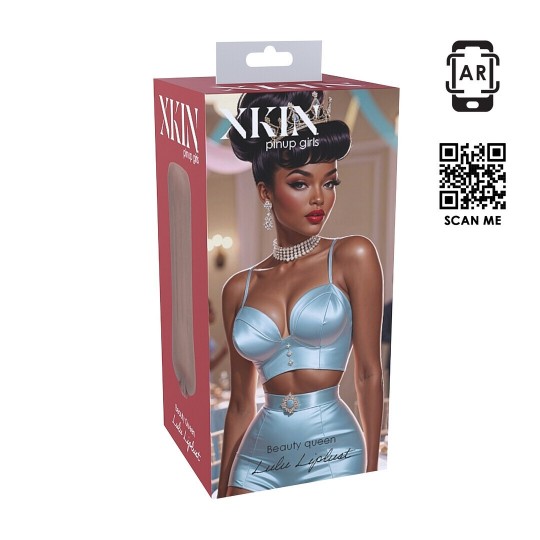 PINUP DOLLS - BEAUTY QUEEN LULU LIPLUST - TPE SMALL MASTURBATOR - 127G - BROWN