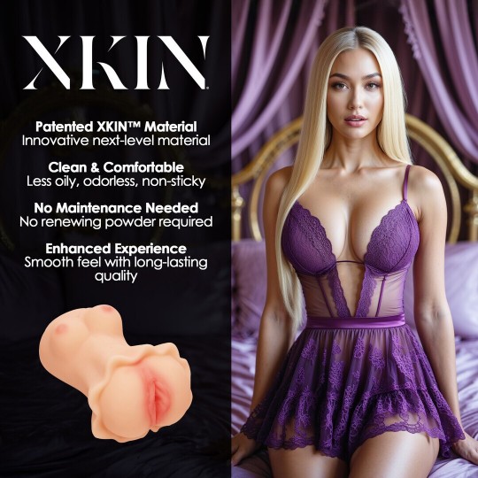 SECRET AFFAIRS - BLONDE ENCHANTMENT ELISE - TPE LARGE MASTURBATOR - 378G - FLESH