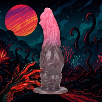 HELLSPAWN - SILICONE DILDO - RED/BLACK
