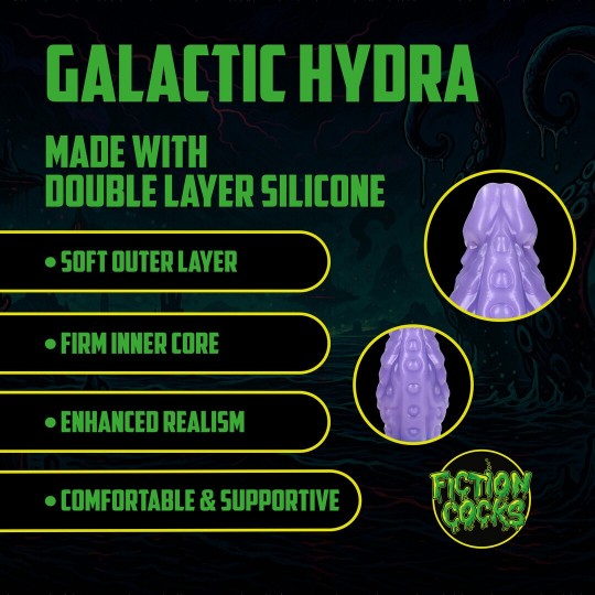 GALACTIC HYDRA - SILICONE DILDO - PURPLE/BLUE