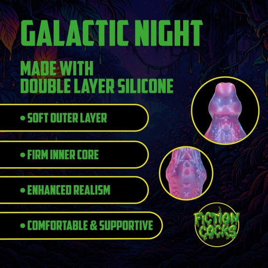 GALACTIC NIGHT FIEND - SILICONE DILDO - PURPLE