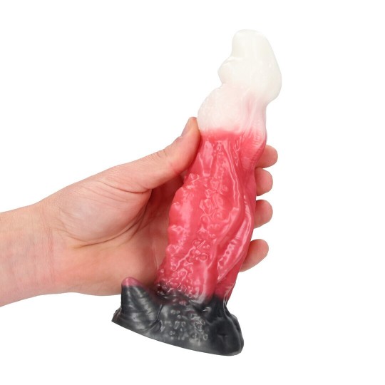 SPACE NIGHT FIEND - SILICONE DILDO - RED/WHITE