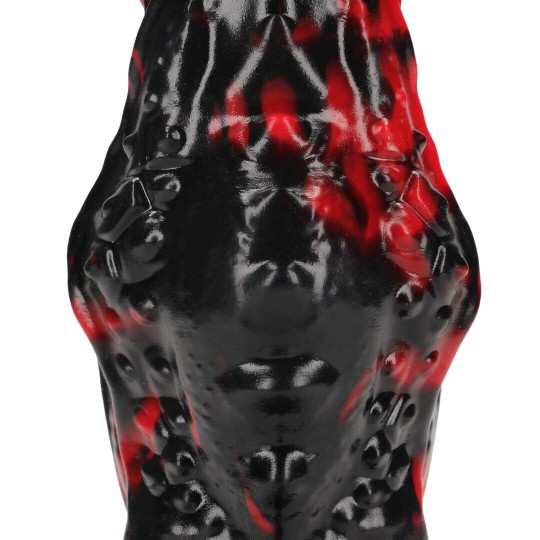 HELL NIGHT FIEND - SILICONE DILDO - RED/BLACK