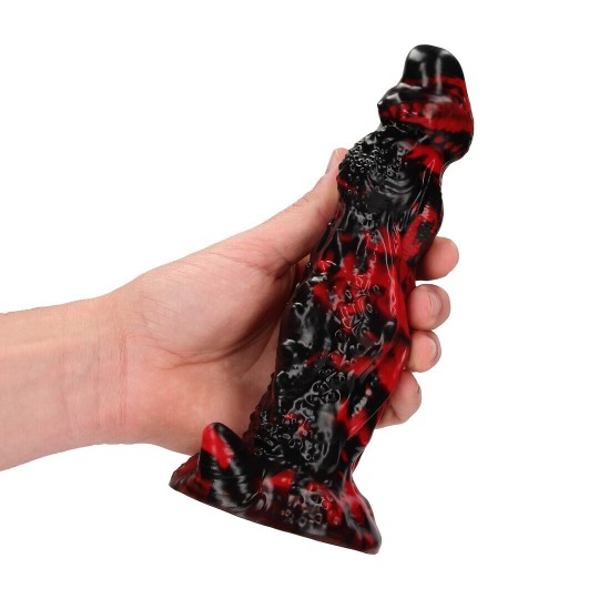 HELL NIGHT FIEND - SILICONE DILDO - RED/BLACK