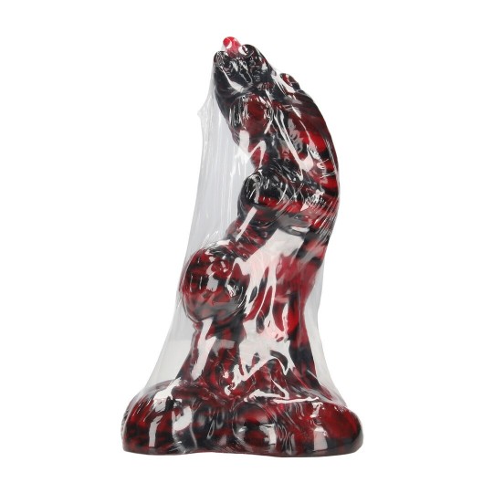 HELL INVADER - SILICONE DILDO - RED/BLACK