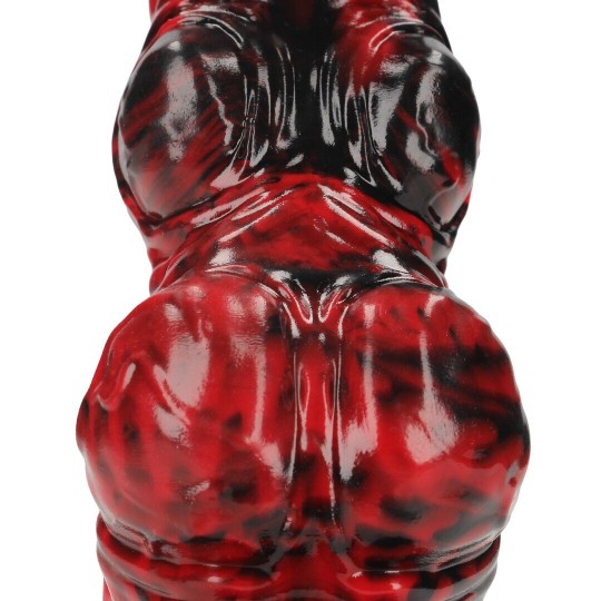 HELL INVADER - SILICONE DILDO - RED/BLACK