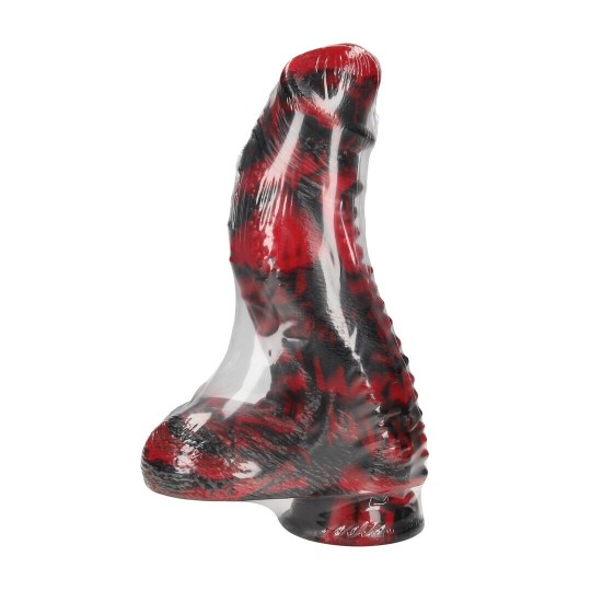 DARK LYCAN SPAWN - SILICONE DILDO - RED/BLACK