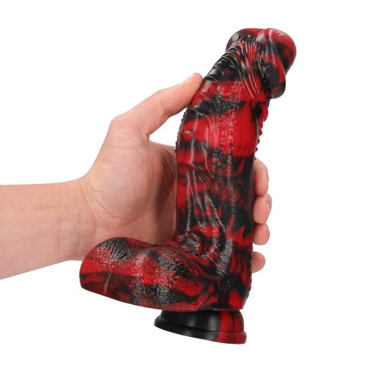 DARK LYCAN SPAWN - SILICONE DILDO - RED/BLACK