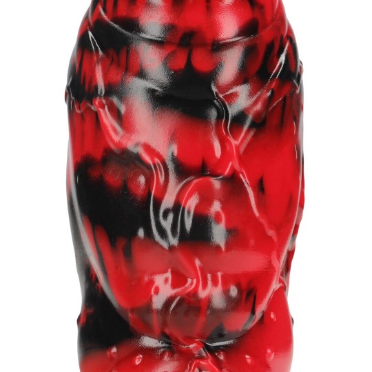DEMON MASTER - SILICONE DILDO - RED/BLACK