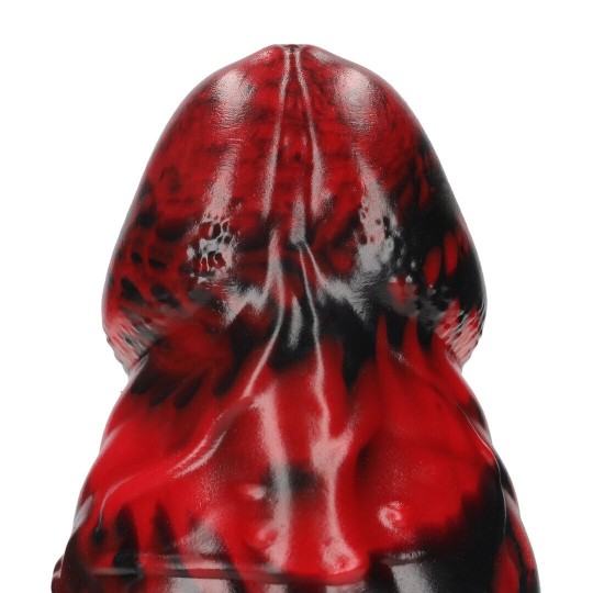 DEMON MASTER - SILICONE DILDO - RED/BLACK