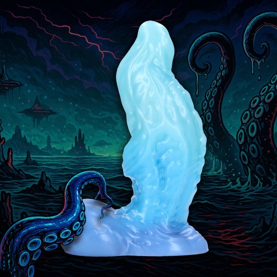 AQUATIC RAVAGER - SILICONE DILDO - BLUE