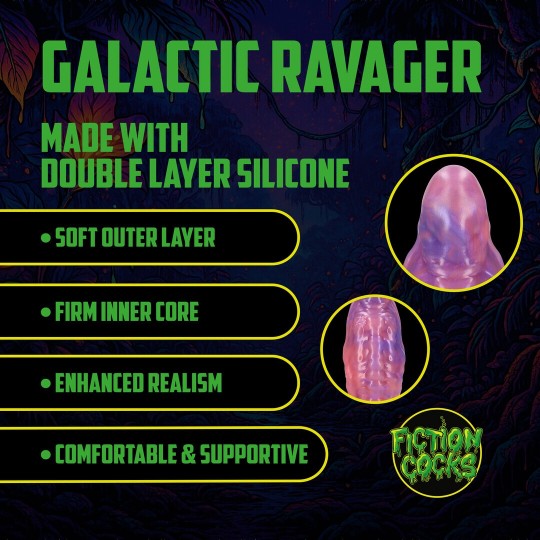 GALACTIC RAVAGER - SILICONE DILDO - PURPLE