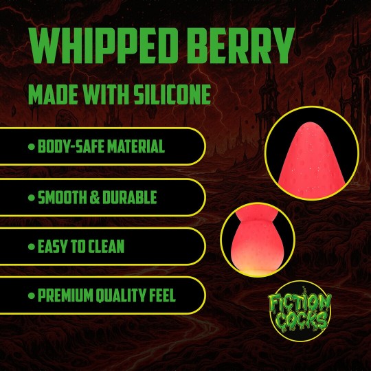 WHIPPED BERRY - SILICONE BUTT PLUG - RED/YELLOW