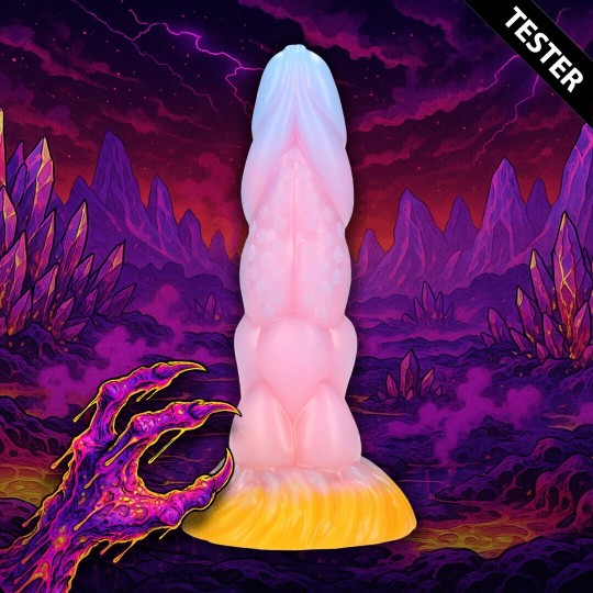 RAINBOW CANINE - SILICONE BUTT PLUG - RAINBOW - TESTER