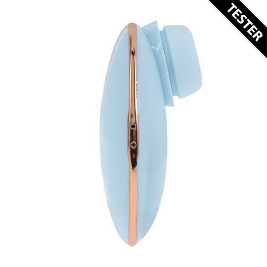DREAMSICLE - COMPACT AIRTAP VIBRATOR WITH TWO HEAD ATTACHMENTS - BLUE - TESTER