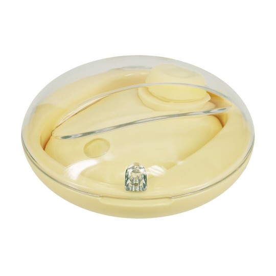 DREAMSICLE - COMPACT AIRTAP VIBRATOR WITH TWO HEAD ATTACHMENTS - YELLOW