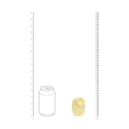DREAMSICLE - COMPACT AIRTAP VIBRATOR WITH TWO HEAD ATTACHMENTS - YELLOW