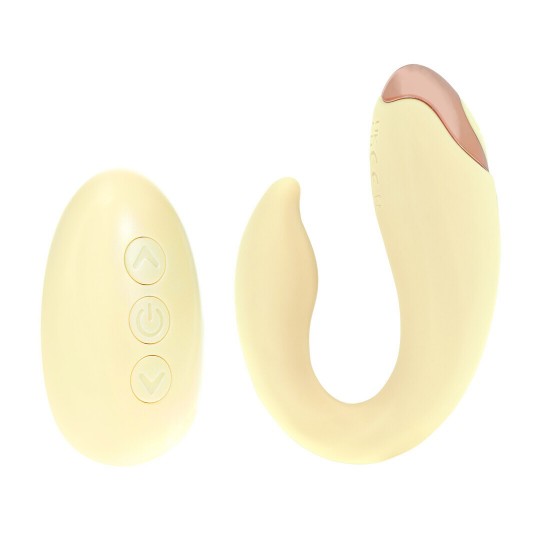 DAYDREAM - COMPACT G-SPOT VIBRATOR WITH REMOTE CONTROL - YELLOW