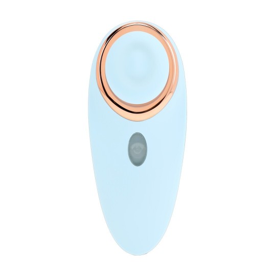 AURIE - AIRTAP VIBRATOR WITH TWO HEAD ATTACHMENTS - BLUE