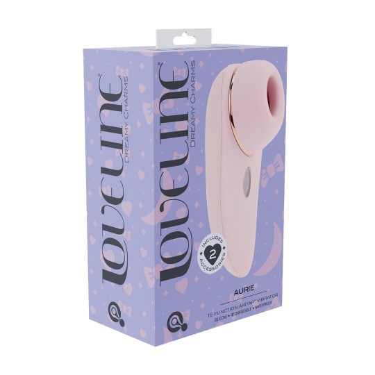 AURIE - AIRTAP VIBRATOR WITH TWO HEAD ATTACHMENTS - PINK