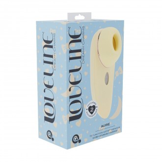 AURIE - AIRTAP VIBRATOR WITH TWO HEAD ATTACHMENTS - YELLOW