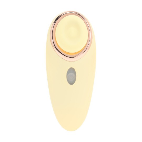AURIE - AIRTAP VIBRATOR WITH TWO HEAD ATTACHMENTS - YELLOW