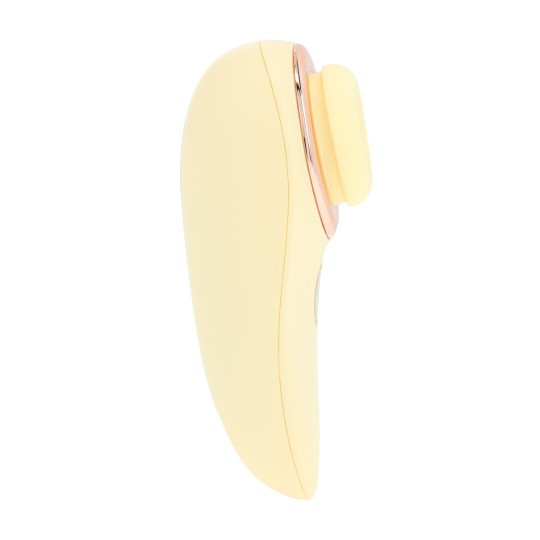 AURIE - AIRTAP VIBRATOR WITH TWO HEAD ATTACHMENTS - YELLOW