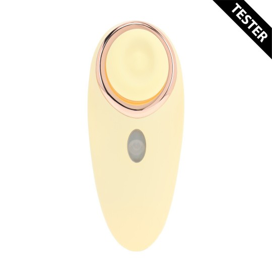AURIE - AIRTAP VIBRATOR WITH TWO HEAD ATTACHMENTS - YELLOW - TESTER