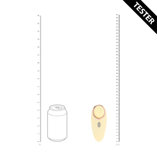 AURIE - AIRTAP VIBRATOR WITH TWO HEAD ATTACHMENTS - YELLOW - TESTER
