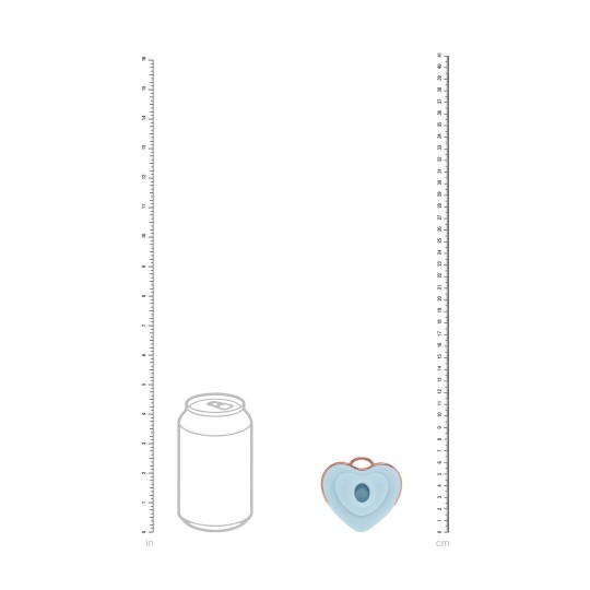 LUVIE - HEART-SHAPED AIRTAP VIBRATOR - BLUE