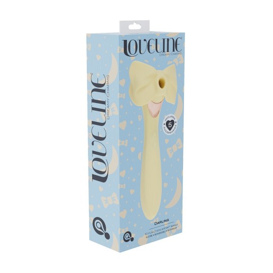 DARLING - AIRTAP WAND VIBRATOR WITH FIVE HEAD ATTACHMENTS - YELLOW