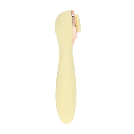 DARLING - AIRTAP WAND VIBRATOR WITH FIVE HEAD ATTACHMENTS - YELLOW