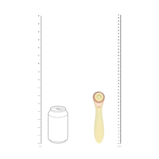 DARLING - AIRTAP WAND VIBRATOR WITH FIVE HEAD ATTACHMENTS - YELLOW